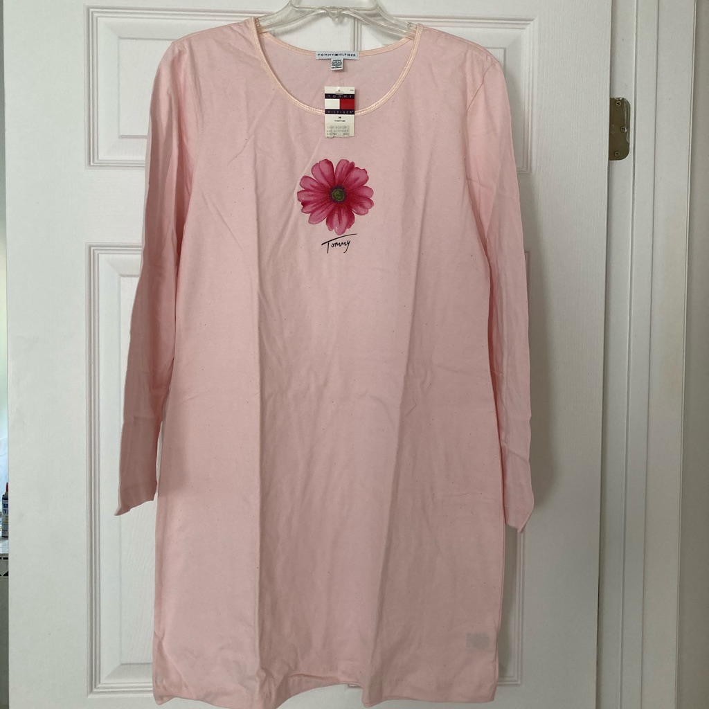 Tommy Hilfiger Pink Cotton Night Shirt Sleepwear Hostpick